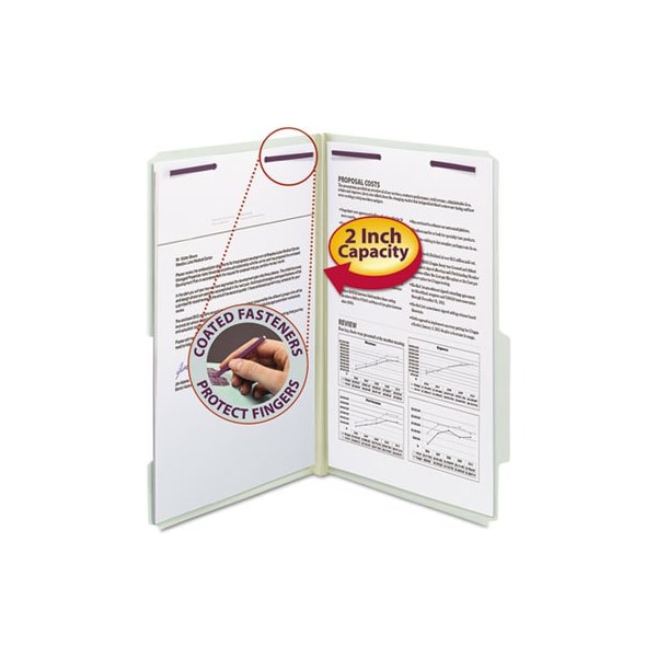 Smead Pressboard Fldr, w/Fasteners, 2Exp 2/5 Rt. Center Tabs 19982 - main